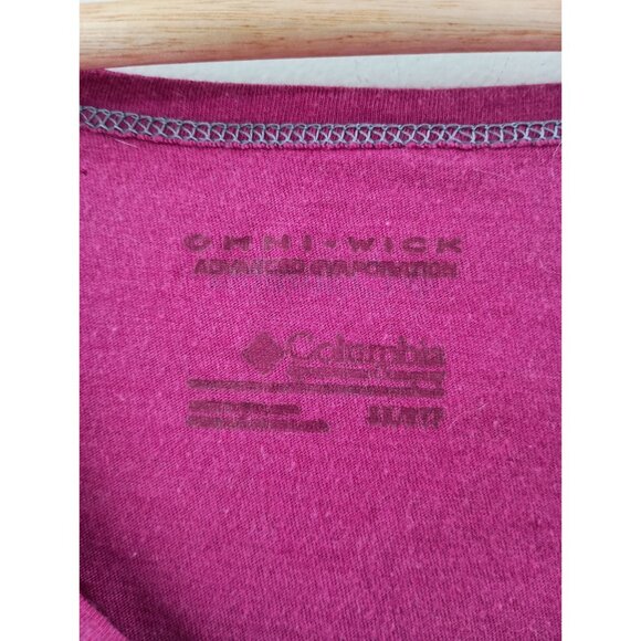 Columbia Womens Omni-Wick Activewear T-Shirt V-Neck Pink Size 3XL - Picture 3 of 6